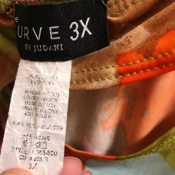 3/$15 The curve by Judani colorful watercolor assymetric maxi one shoulder dress - Picture 10 of 10